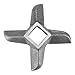 Cross-Shaped Professional Stainless Steel Kitchen Food Meat Grinder Blade Mincers Knife Cutter Replacement for Grinders(#10)