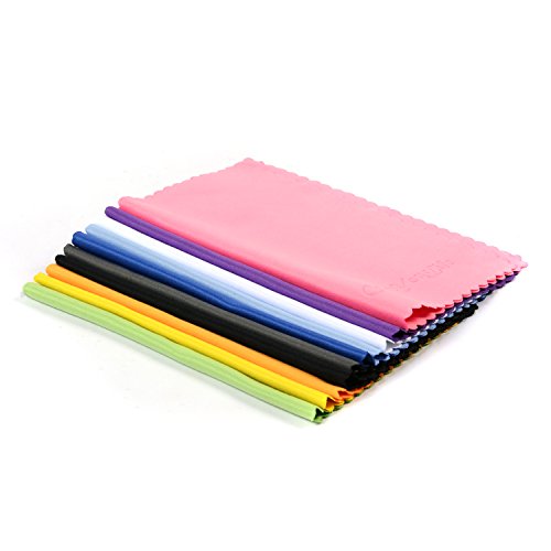 image for ColorYourLife 10-Pack Microfiber Cleaning Cloths for Smart phones, Lap