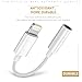 Ulimag 2 Pack Adapter Headphone Converter Cables Earphone Splitter Compatible for iPhone7/7Plus/8/8Plus/X 10 Extender Connector Stereo Music Adaptor Support iOS 10.3/11 System Accessories -Whitethumb 3