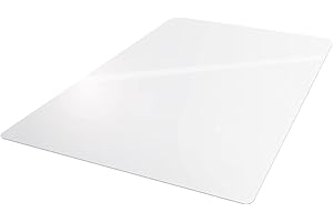 Floortex Polycarbonate Chair Mat 47" x 35" for Low/Medium Pile Carpets, Clear