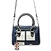 Official TARDIS Mini Satchel and Metal Charm Keychain Shoulder Handbag, Blue