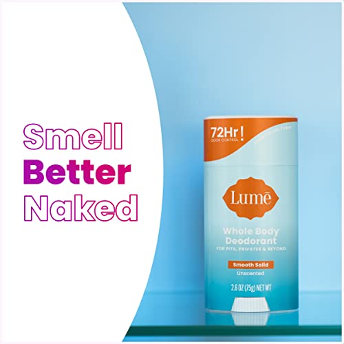 Lume Whole Body Deodorant Smooth Solid Stick 72 Hour Odor Control
