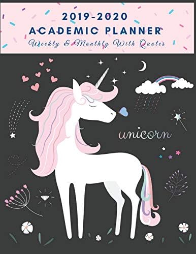 Academic Planner 2019-2020, Weekly & Monthly: Unicorn Weekly Planner, 2019-2020 Planner: Weekly and Monthly Calendars & Planners for Teachers, Student ... (24 Month Weekly Monthly Planner (Book 12)) Paperback – 26 Aug 2018