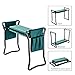 AB+ ABJ-KNLST01 Garden Kneeler Seat with 2 Bonus Tool Pouches & Soft Pad, Foldable Stool, Standard, Green