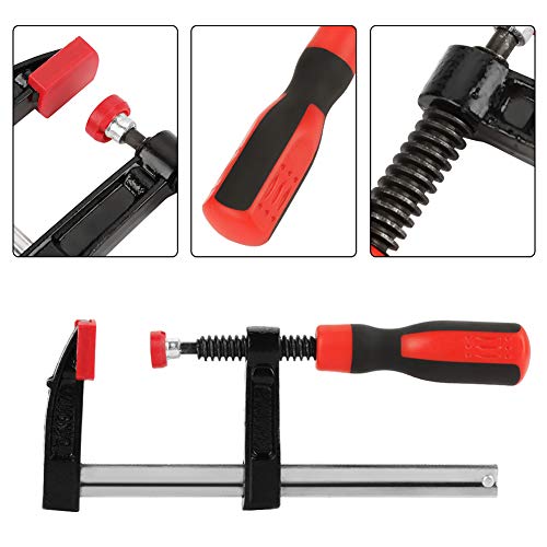 F Wood Pipe Clamps, 4Pcs 7.87inch Heavy Duty Woodworking F Clamp with