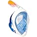 Tribord EasyBreath Full Face, Anti-Fog, Hypoallergenic Silicone Facial Lining, Blue, S/M