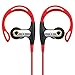 Wireless Sport Bluetooth Headphone BOROFONE BE1 Workout Headset With Earhook Design With Microphone Sweatproof Waterproof IPX4 Noise Canceling Stereo Hifi Sound Outdoor Running For Gym (Red)