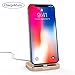 iPhone Docking Station, Basevs Desktop Charging Dock Stand Cradle Rack Charger for Apple iPhone 8, iPhone X, iPhone 7 / 7 Plus 6 6S Plus 5 5S（Cable Included）Rose Gold