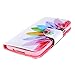For Galaxy S5 / S5 Neo , ivencase Fresh Flower [Magnetic] Wallet PU Leather [Closure] Folio Stand Protective Case Cover for Samsung Galaxy S5 SV / S5 Neo