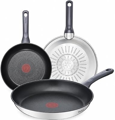 Daily Cook - Juego de 3 Sartenes 24/26/30 cm, Acero inoxidable