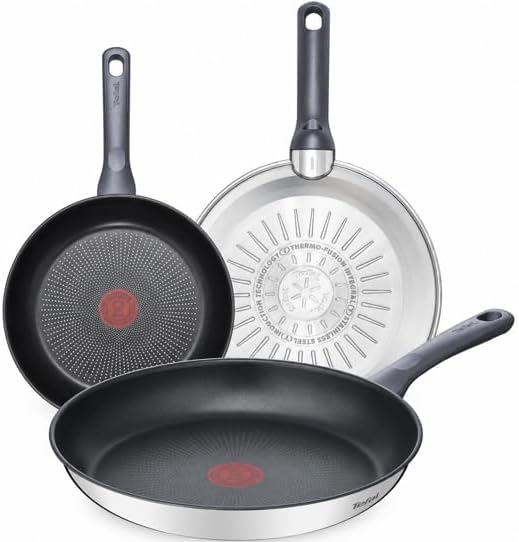 Daily Cook - Juego de 3 Sartenes 24/26/30 cm, Acero inoxidable