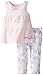 Calvin Klein Baby-Girls Infant Pink Tunic with Eyelet Trim and Printed Leggings