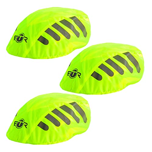 BTR Waterproof Bicycle Helmet Covers. Yellow x 3