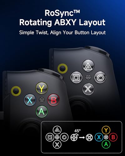Controller mobile EasySMX M20 con USB-C per iPhone, smartphone Android e tablet 8,5", controller per smartphone con joystick a effetto Hall/grilletto a due stadi, doppi motori di presa