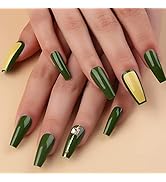 Senvenski Press On Nails 24pcs Fake Nails Medium Coffin Nude Pink Acrylic Nails with Nail Glue fo...