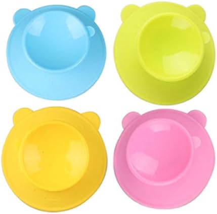 VIVILE Baby Silicion Suction Bowls Mat for Keeping Baby's Tableware in Place, Double-sided Sucker, Anti-Slip Tableware Sucker Sticker, To Prevent Dining-table Mess(Blue,Yellow,Pink,Green)