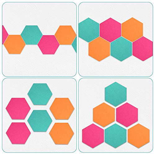 HOODANCOS 10 Stück Filz Aufkleber Set - Hexagonale Memo Boards Für Home Office Deko
