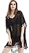 MOONCOLOUR Women's Stylish Chiffon Tassel Swimsuit Bikini Summer Beach Cover up Black