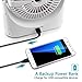 F14 5000mAh 7-Inch Battery Operated Fan Rechargeable, Strong Airflow with 3 Speeds, Quiet Operation, Portable USB Desk Fans with 5-17 Running Hours, Side Light for Camping Travel Home Office Outdoor