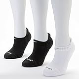 Nike Women's Dri-Fit Cotton Cushioned No Show Socks - 3 Pair (Black/White)
