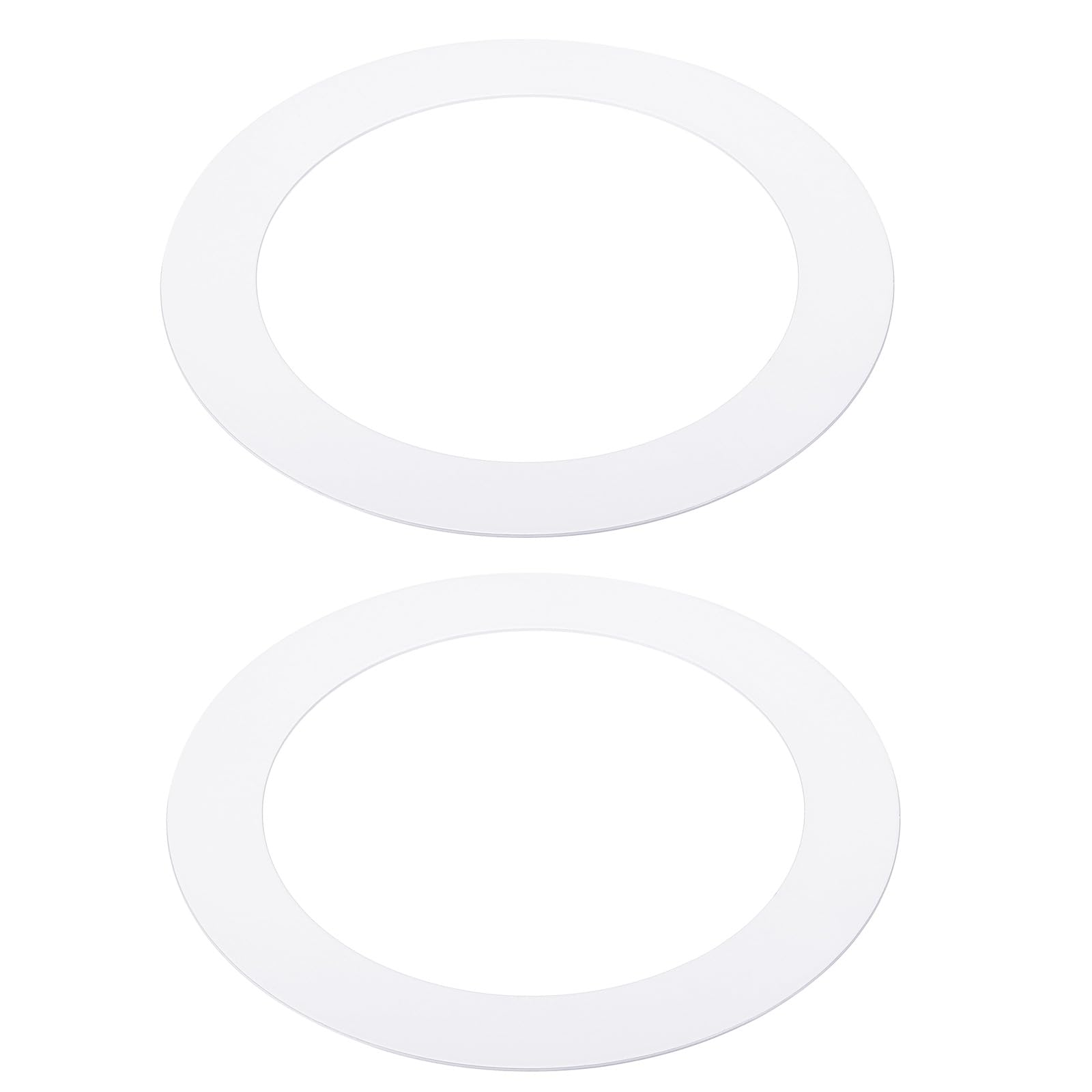 PATIKIL 3.78" ID 5.31" OD Goof Rings for Recessed Light, 2 Pack Matte White Goof Metal Trim Ring Lighting Fixture for Ceiling Wall Recessed Can Downlights — image 1