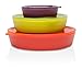 Aladdin 3 Collapsible Bowl Set - 4oz , 16oz , 32oz, Purple, Yellow, Red