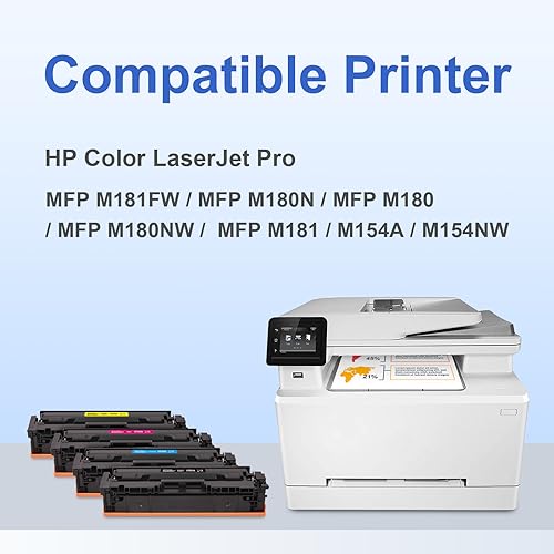LEMERO SUPERX 205A Compatible Toner Cartridge Replacement for HP 205A CF530A CF531A CF532A CF533A for HP Color LaserJet Pro M181FW M181 M180 180N M154A M154NW M154