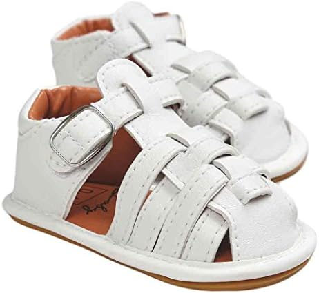 Baby Sandles, Iusun Infant Newborn Unisex Soft Sole Anti-slip Crib Shoes Toddler (White, 0~6 Month)