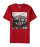 Aeropostale Men's Aero 1987 Diamond City Graphic T Shirt M Red Sky