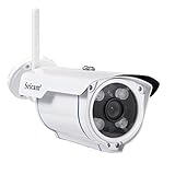 Sricam Wireless Security Camera Outdoor, 720P Motion Detection WiFi Camera, Night Vision, IP 66 Weatherproof, 4X Digital Zoom, MicroSD Recording