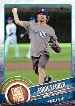2015 Topps First Pitch #FP-04 Eddie Vedder Baseball Card - Chicago Cubs - Pearl Jam
