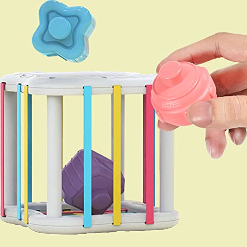 Montessori Toys Sensory Baby Toys Colorful Cube and 6 Pcs Multi Sensory
