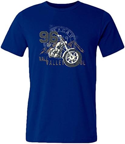 Qiacis Men's Custom Silhouette of motorcycle Print Gift T Shirt G