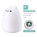 S&G night light Cute Smile Cat Silicon LED Desk Lamp with 7 Changing Color for Baby Bedroom Office- Warm White