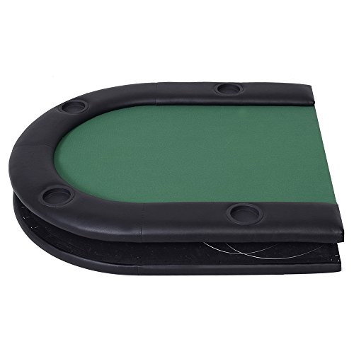 Poker Table Casino Texas Holdem Card Game Table Foldable 8 Player With Cup Holder