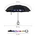 Double Layer Inverted Umbrella Windproof UV Protection Reverse folding Cars Reversible Umbrella by MY’S (Glazed flowers)