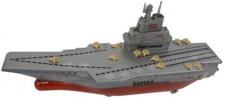 Megajump Military Action Aircraft Carrier with lights, sound, and rotating gunner