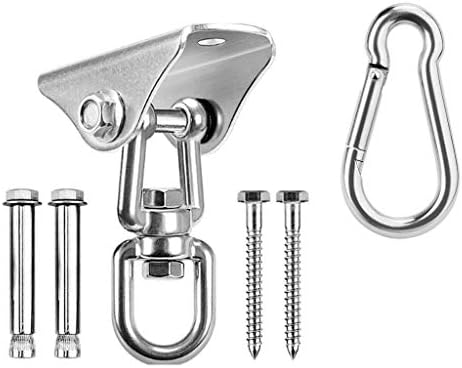 250KG Capacity Stainless Steel Ceiling Hooks 360 ° Swivel Swing Hooks for Concrete Wood, Hammock, Porch seat, Chair, Swing, Yoga and More