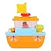 Wall Mountable Pirate Ship Bathtub Bath Toy for Kids with Water Cannon and Boat Scoop