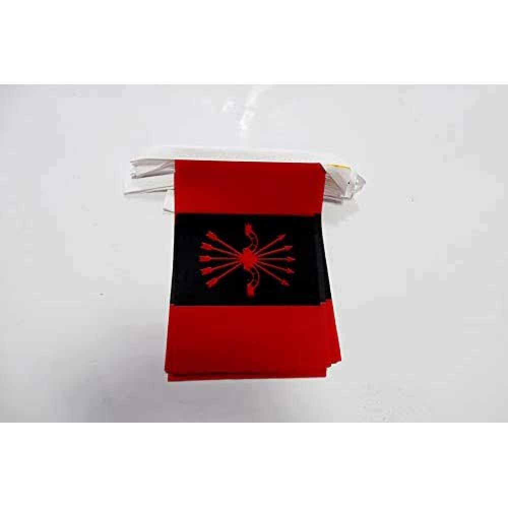 AZ FLAG Falange Española de las JONS Bunting Flag, 20 Ft Garland 20 Small Falangists Flags 8'' x 6'', 100% Polyester String Pennant, 6 meters — image 1