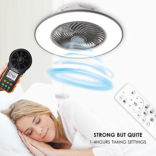 YANASO Low Profile, Bladeless Ceiling Fan with Lights and Remote