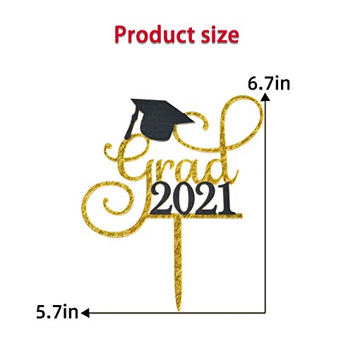 Grad 2021 Cake Topper, Graduation Cake Topper, Class of 2021 Grad Party