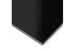 Falken Design Aluminum Sheet - Durable, Lightweight Black Matte, 24" x 50" – 1/8" Hick ACM Panel for Signage, Indoor/Outdoor Use, Wall Cladding & Architecture - Weather-Resistant ACM Board
