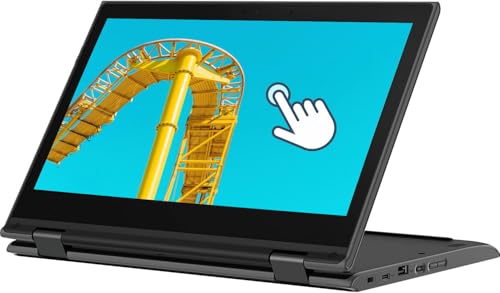 Lenovo 300E Gen2 Touchscreen Chromebook Laptop, 11.6in 2-in-1 Computer, AMD A4-9120, 32GB SSD, 4GB RAM, Chrome OS, Japanese Keyboard (reacondicionado)