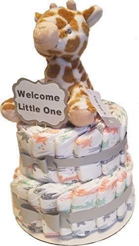 Amazon Com Giraffe 2 Tier Diaper Cake Honest Diapers Baby