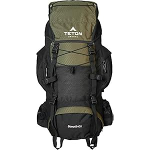 TETON Sports Scout Internal Frame Backpack – High-Performance Hiking, Camping & Travel – Water Bladder Storage & Rain…