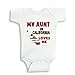 NanyCrafts Baby's My Aunt in CALIFORNIA Loves me baby Bodysuit