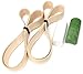 1X30 Leather Honing Polishing Belts 2 Pack with White & Green Buffing Compounds