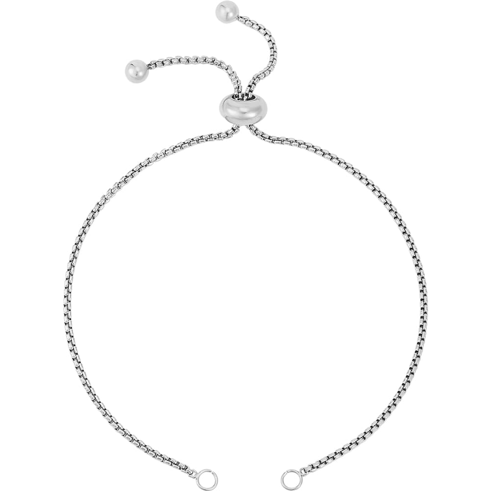 Beebeecraft 1 Box 5Pcs 23cm Bracelet Chain Extender Stainless Steel Adjustable Slider Extender Chains with Ball Ends for DIY Craft Jewellery Making