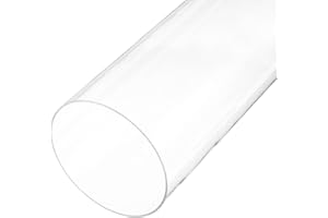 Rebower 14" Clear Plastic Rigid Pipe 155mm ID x 160mm OD (6 1/8" ID x 6 5/16" OD) Acrylic Round Polycarbonate Tubing, [for Plumbing, Hydraulics, Aquarium]
